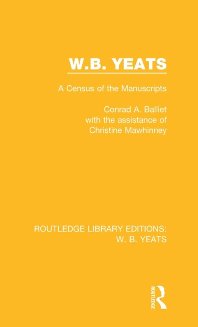 Book cover of: W. B. Yeats. By: Conrad A. Balliet