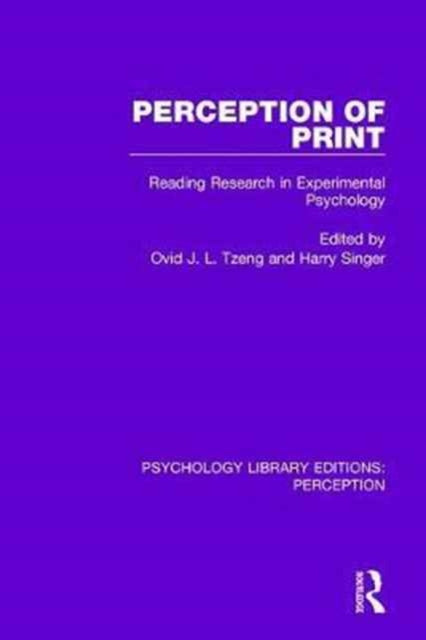 Book cover of: Perception of Print. By: Ovid J. L. Tzeng
