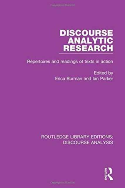 Book cover of: Discourse Analytic Research. By: Erica Burman