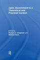Book cover of: Open Government in a Theoretical and Practical Context. By: Chapman, Richard A.