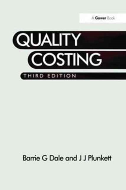 Book cover of: Quality Costing. By: Barrie G. Dale