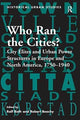 Book cover of: Who Ran the Cities?. By: Ralf Roth