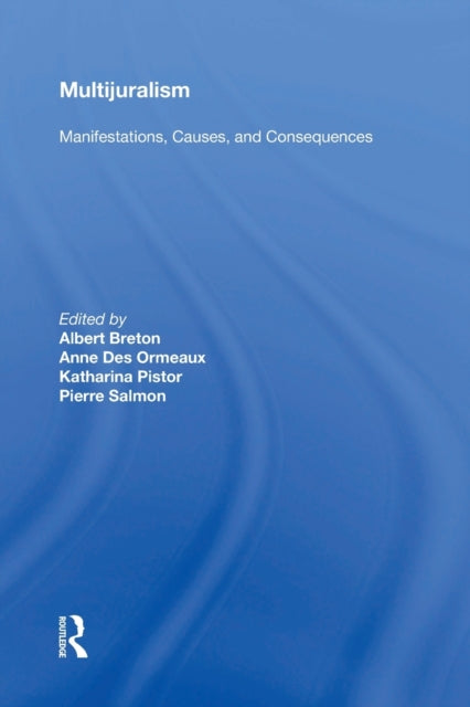 Book cover of: Multijuralism. By: Anne Des Ormeaux