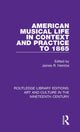Book cover of: American Musical Life in Context and Practice to 1865. By: James R. Heintze