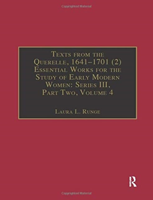 Book cover of: Texts from the Querelle, 1641–1701 (2)
