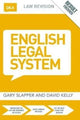 Book cover of: Q&A English Legal System. By: Gary Slapper