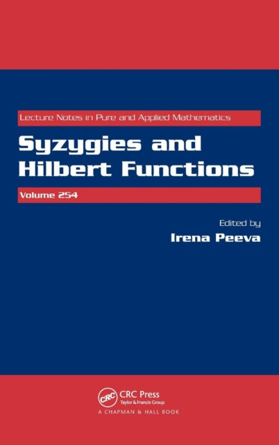 Book cover of: Syzygies and Hilbert Functions. By: Irena Peeva