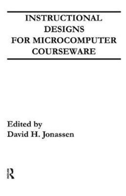 Book cover of: Instruction Design for Microcomputing Software. By: David Jonassen
