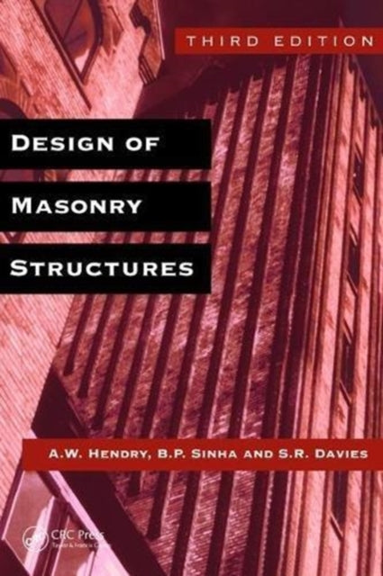 Book cover of: Design of Masonry Structures. By: A. W. Hendry