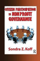 Book cover of: Citizen Participation in Non-profit Governance. By: Sondra Z. Koff