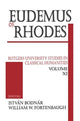 Book cover of: Eudemus of Rhodes. By: William Fortenbaugh