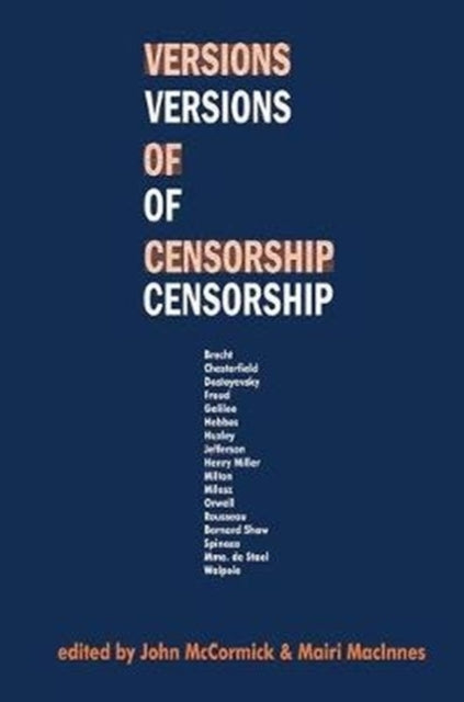 Book cover of: Versions of Censorship. By: Mairi MacInnes