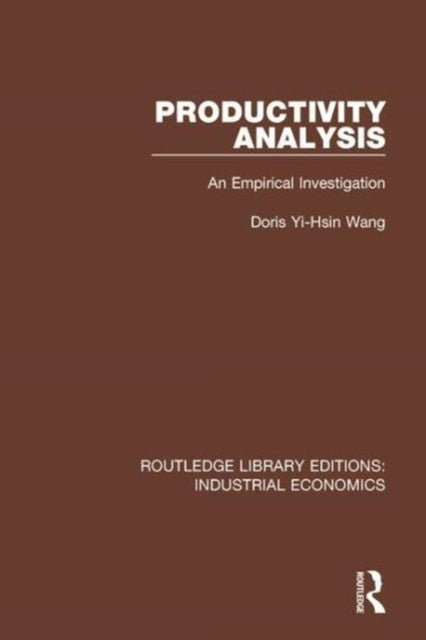 Book cover of: Productivity Analysis. By: Doris Yi-Hsin Wang