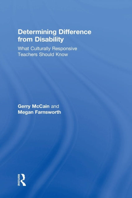 Book cover of: Determining Difference from Disability. By: Gerry McCain