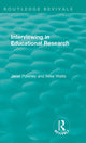 Book cover of: Interviewing in Educational Research. By: Janet Powney