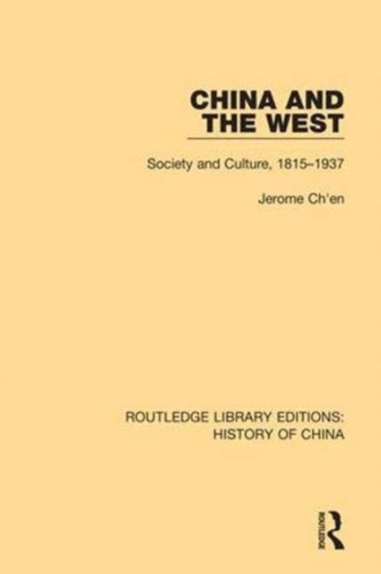 Book cover of: China and the West
