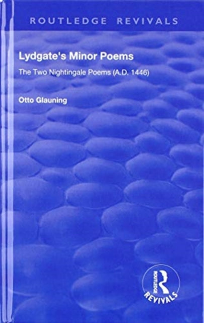 Book cover of: Lydgate's Minor Poems. By: Otto Glauning