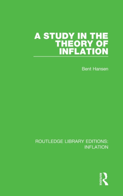 Book cover of: Study in the Theory of Inflation. By: Bent Hansen