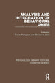 Book cover of: Analysis and Integration of Behavioral Units