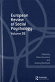 Book cover of: European Review of Social Psychology: Volume 26. By: Miles Hewstone