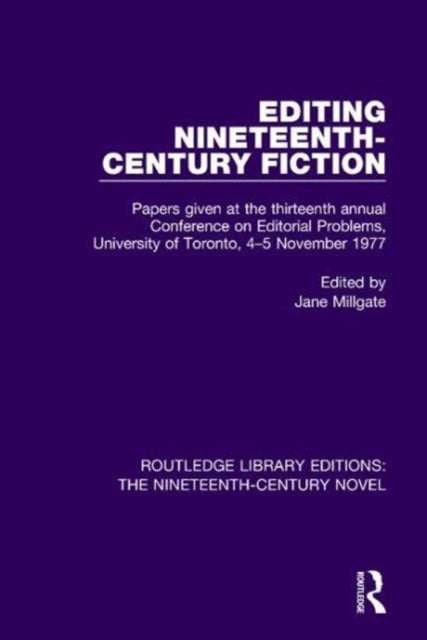 Book cover of: Editing Nineteenth-Century Fiction. By: Jane Millgate