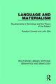 Book cover of: Language and Materialism. By: Rosalind Coward