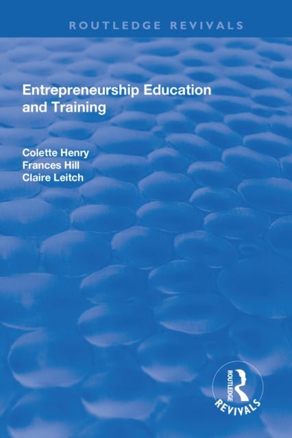 Book cover of: Entrepreneurship Education and Training
