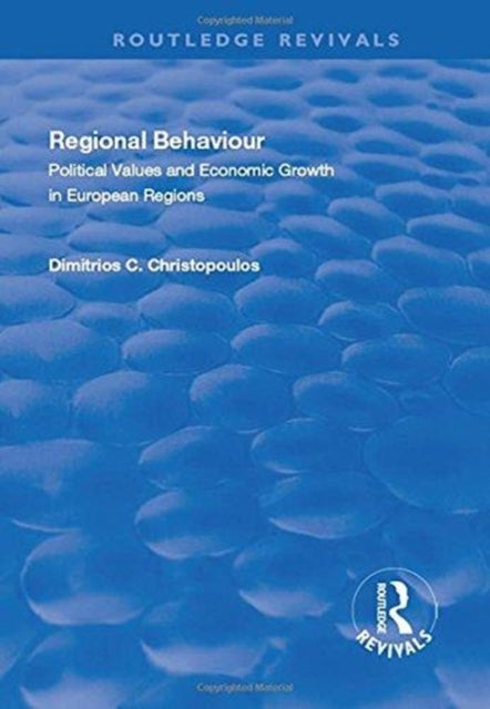 Book cover of: Regional Behaviour. By: Dimitrios C. Christopoulos