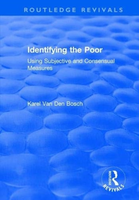 Book cover of: Identifying the Poor. By: Karel Van Den Bosch