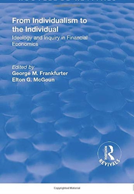 Book cover of: From Individualism to the Individual. By: George M. Frankfurter