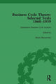 Book cover of: Business Cycle Theory, Part II Volume 8. By: Mauro Boianovsky