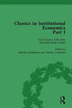 Book cover of: Classics in Institutional Economics, Part I, Volume 2. By: Warren J. Samuels