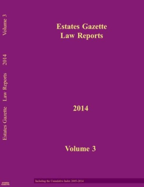 Book cover of: EGLR 2014 V3. By: Hazel Marshall