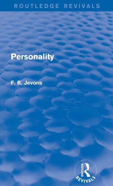 Book cover of: Personality (Routledge Revivals). By: F. B. Jevons
