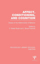 Book cover of: Affect, Conditioning, and Cognition (PLE: Emotion)