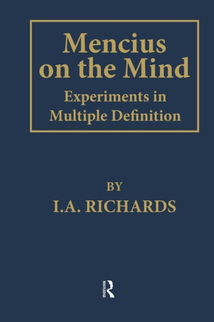 Book cover of: Mencius on the Mind. By: I. A. Richards