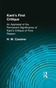 Book cover of: Kant's First Critique. By: Cassirer, H W, H. W.