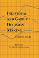 Book cover of: Individual and Group Decision Making. By: Castellan, N. John, Jr.
