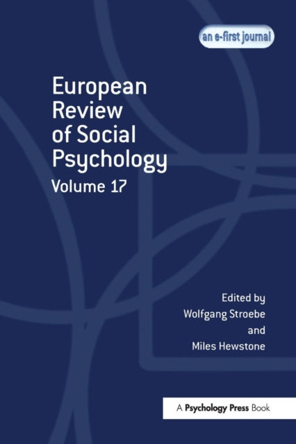 Book cover of: European Review of Social Psychology: Volume 17. By: Wolfgang Stroebe