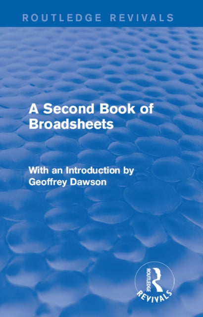 Book cover of: Second Book of Broadsheets (Routledge Revivals)