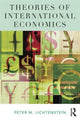 Book cover of: Theories of International Economics. By: Peter M. Lichtenstein