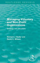 Book cover of: Managing Voluntary and Non-Profit Organizations. By: Richard Butler
