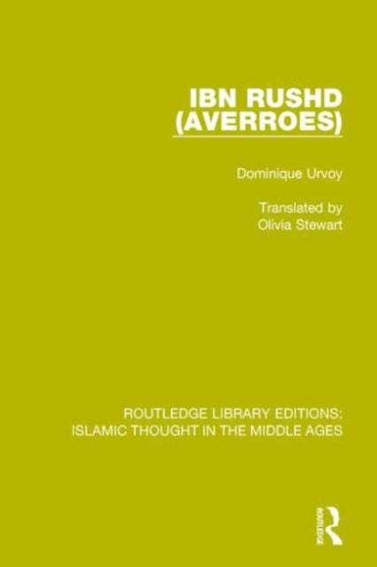 Book cover of: Ibn Rushd (Averroes). By: Dominique Urvoy