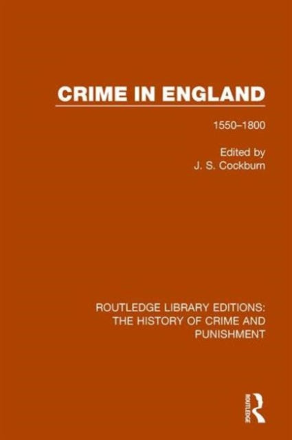 Book cover of: Crime in England. By: J. S. Cockburn