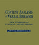 Book cover of: Content Analysis of Verbal Behavior. By: Gottschalk, Louis A.