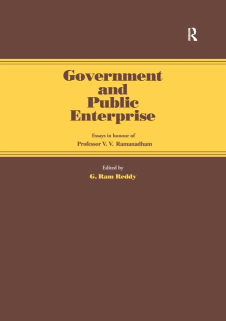 Book cover of: Government and Public Enterprise. By: G. Ram Reddy