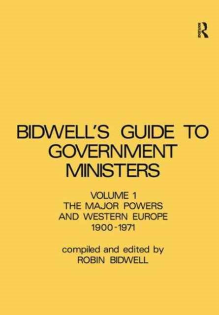 Book cover of: Guide to Government Ministers. By: R. L. Bidwell