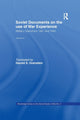 Book cover of: Soviet Documents on the Use of War Experience. By: Harold S. Orenstein