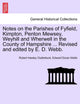 Book cover of: Notes on the Parishes of Fyfield, Kimpton, Penton Mewsey, Weyhill and Wherwell in the County of Hampshire ... Revised and Edited by E. D. Webb.