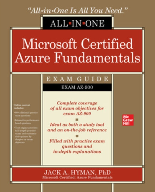 Book cover of: Microsoft Certified Azure Fundamentals All-in-One Exam Guide (Exam AZ-900). By: Jack Hyman
